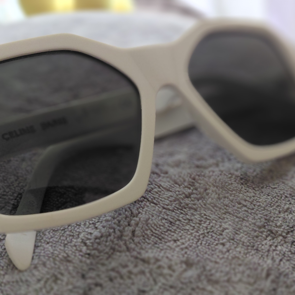 Celine Paris White and Gold Detail Sunglasses CL401041 21N